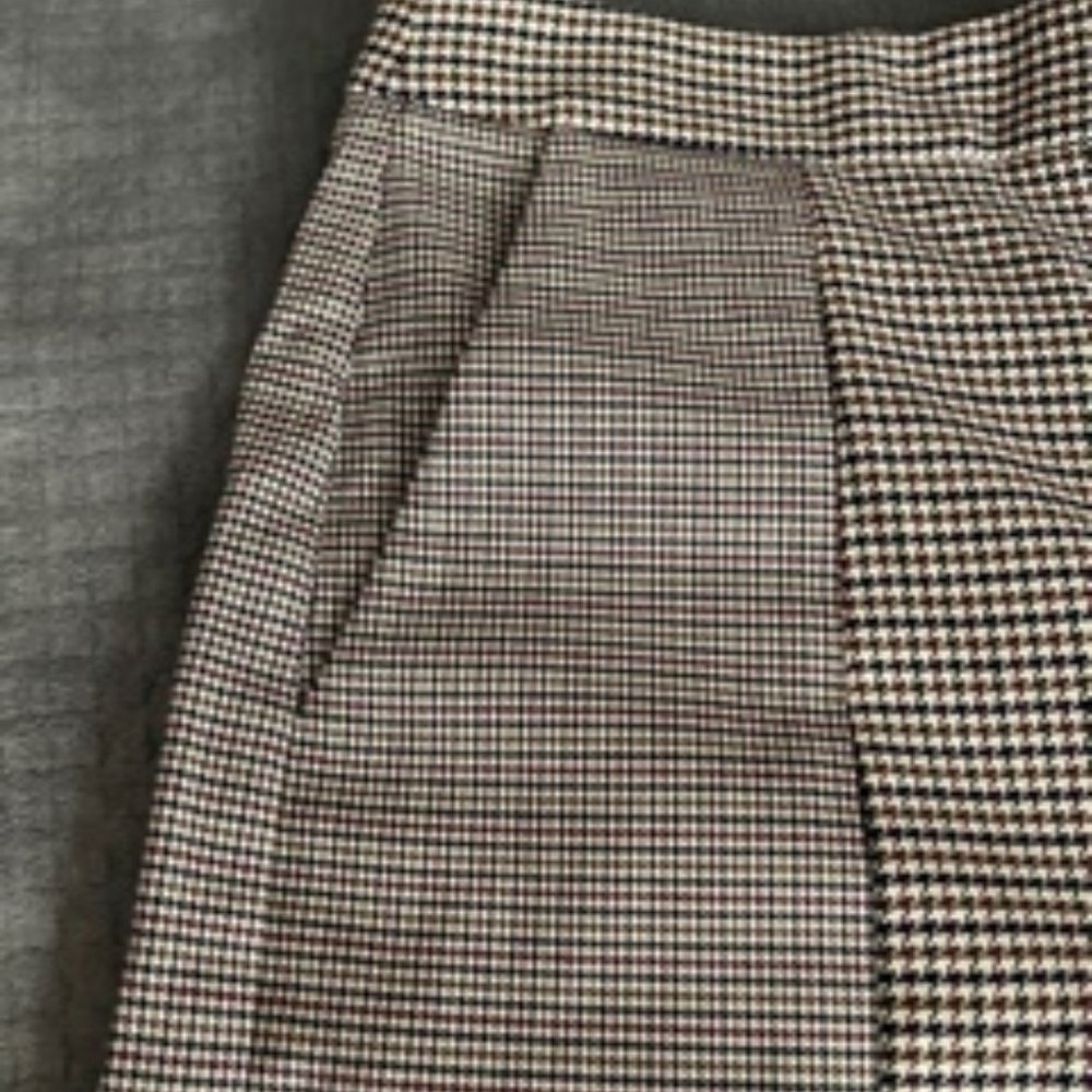 ❤️   DKNY Womens Houndstooth -Print Navy/Carmel    SIZE 12 - Picture 5 of 6
